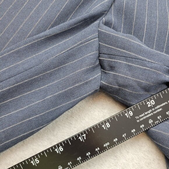 Brooks Brothers Blazer Mens Size 42 Long Tollegno 1900 Career Navy Pinst… - Picture 13 of 15